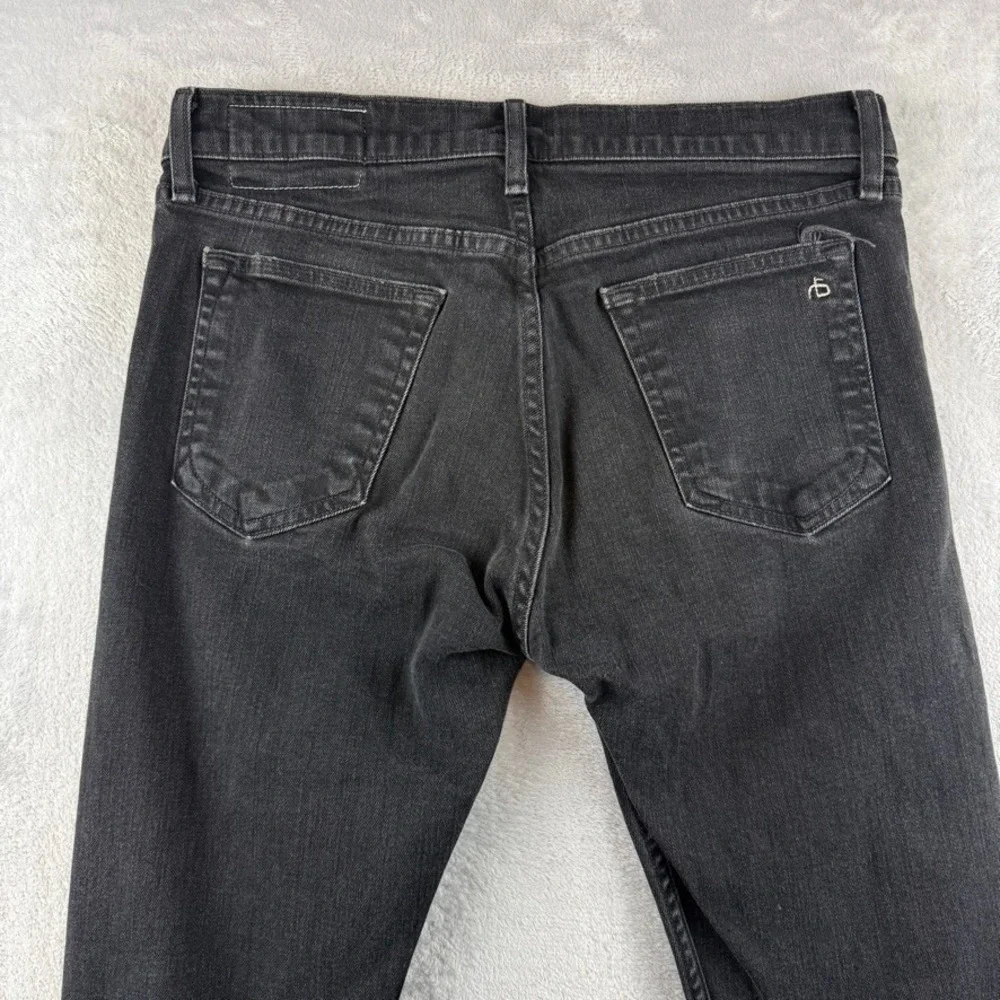Rag & Bone Jeans Mens 32 Black Fit 1 Extra Slim Distressed Denim